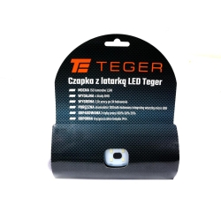 Latarka czołówka czapka LED COB ład USB Teger [T-LED-0085]
