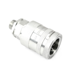 Szybkozłącze hydrauliczne gniazdo M16x1.5 gwint zewnętrzny EURO PUSH-PULL (ISO 7241-A) z eliminatorem ciśnienia Waryński [WIAM16MZ-PPE]