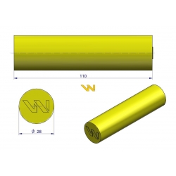 Amortyzator poliuretanowy walec 28x110 WARYŃSKI   [W-2828110]