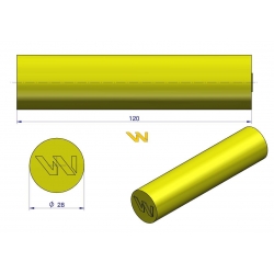Amortyzator poliuretanowy walec 28x120 WARYŃSKI   [W-2828120]