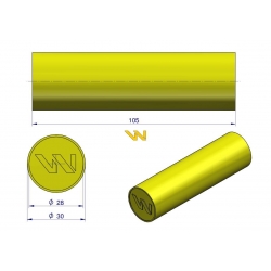 Amortyzator poliuretanowy walec 30x105 WARYŃSKI   [W-2830105]